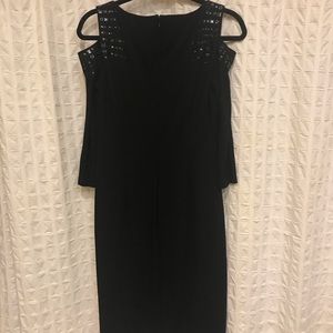 Cache Black Cold-Shoulder Dress Size 6